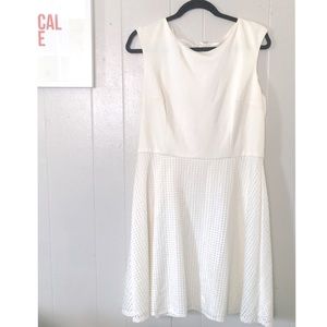 White Die-cut Cocktail Dress